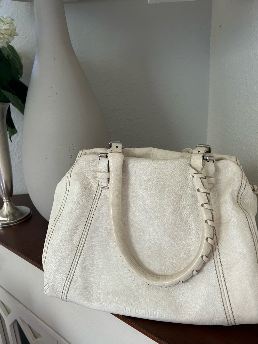 Vintage Miu Miu Leather Purse Handbag